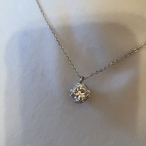 Avon vintage necklace with Crystal block charm